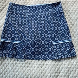 Golftini navy/light blue golf skirt side zip with pockets - 6